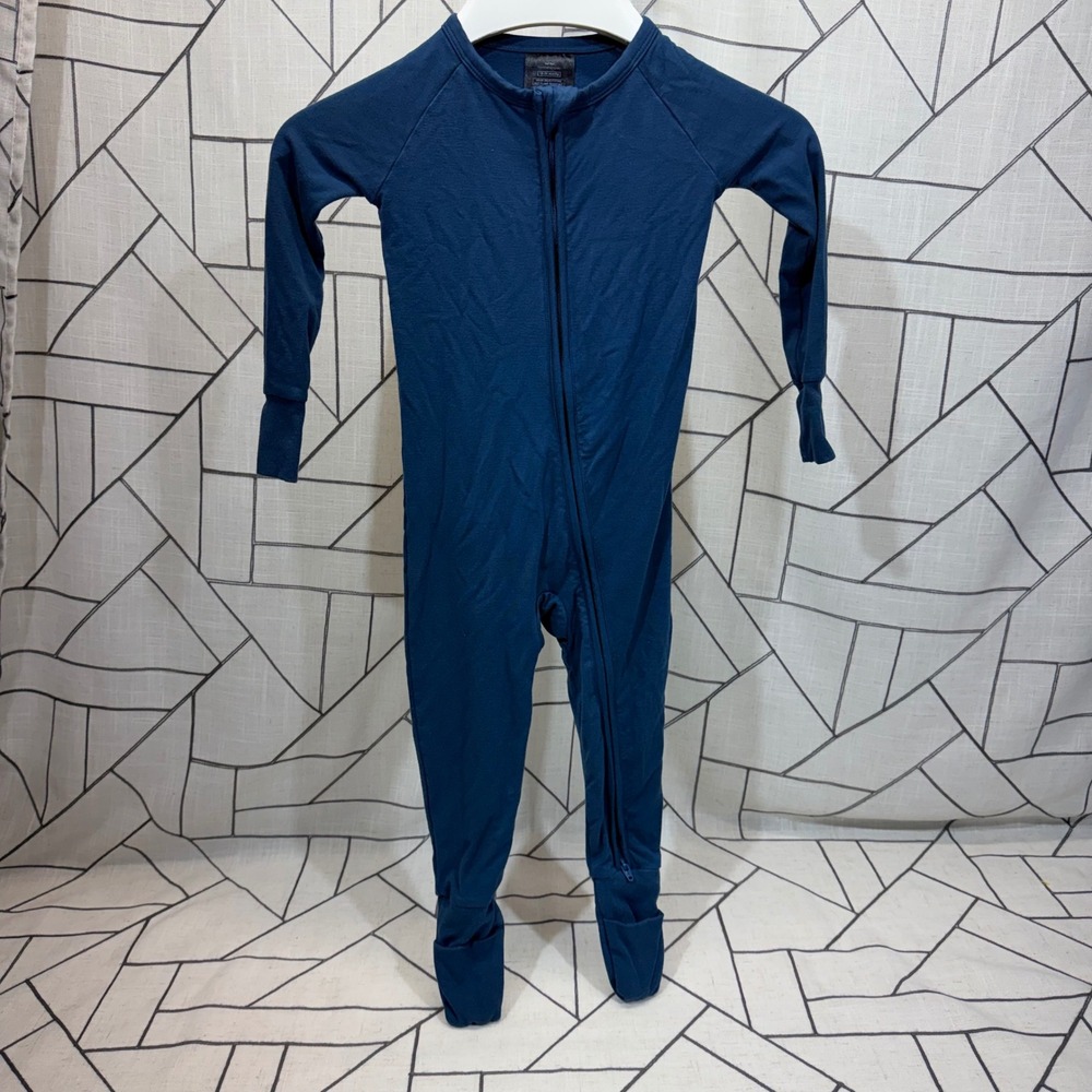 Little Sleepies Navy Blue Lunaluxe Bamboo Viscose Zippie Pajamas 18-24 Months